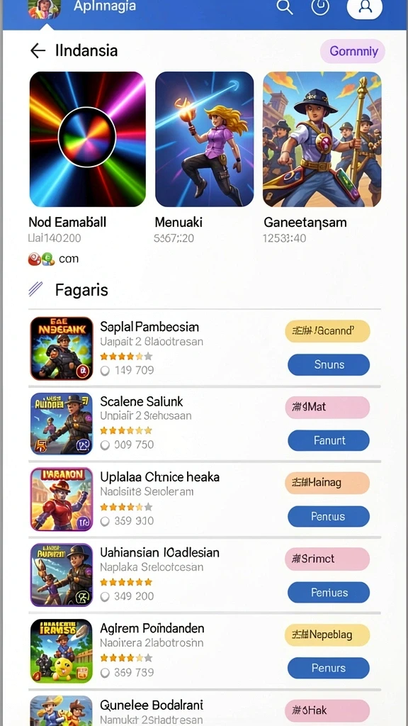 serubet - Beragam karakter unik dengan kekuatan berbeda.
